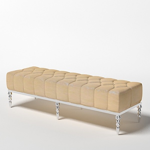 ipe cavalli ottoman 3d model - ipe cavalli ottoman chaise bench by shop3ds